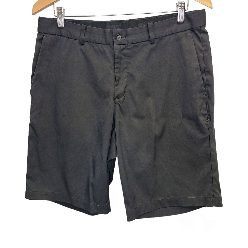 NIKE GOLF Mens Dri-Fit Black Casual Chino Flat Front Shorts